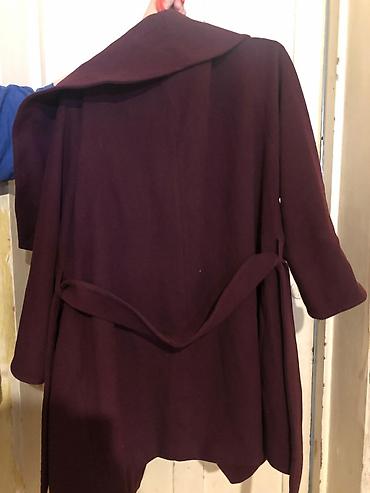 bordo şalvar: Qadınlar üçün bordo rəngli kardiqan/palto - Model: Açıq önlü — 2
