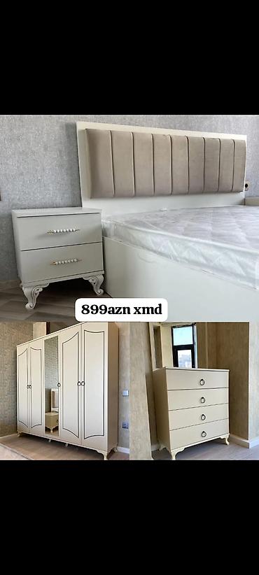 2el dolablar: Yataq otağı mebel dəsti Tərkibi: - Yumşaq başlıqlı iki nəfərlik — 1
