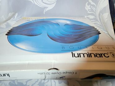 Ostalo posuđe: Kobaltno nov plav tanjir za na sto,90te.Luminarc Francuska. Nov — 6