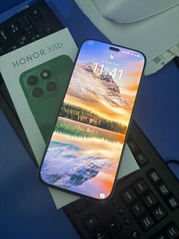 iwlenmiw telefonlarin satisi: Honor X8, 256 GB, rəng - Yaşıl, Barmaq izi