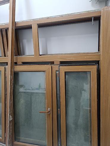 palid parket: PVC ağac rəngində pəncərə və qapı profilləri – şüşə və çərçivələrlə — 7
