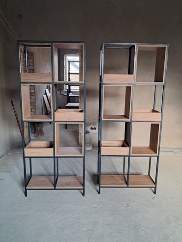 Книжные полки: Металлическая - Тип: Стеллаж - Стиль: Лофт/Индустриальный - Материал — 4