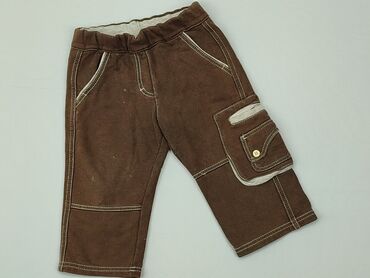 Spodnie 9-12 m, wzrost - 80 cm., stan - Dobry, wzór - Jednolity kolor, kolor - Brązowy