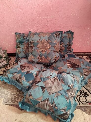текстиль одеяла подушки: Готовый жаздыкчалар каралевский велюр 6 шт