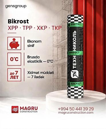 texnonikol baki: Bikrost hidroizolyasiya örtüyü — XPP, TPP, XKP, TKP modifikasiyaları — 1