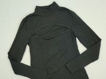 czarne bluzki z aplikacją: Even&Odd, Women's blouse, size S