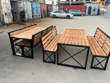 Скамейки: Скамейка Металл, Со спинкой — 14