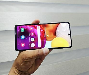 note 2: Samsung Galaxy A71, Б/у, 128 ГБ, цвет - Синий, 2 SIM, 1 SIM — 5