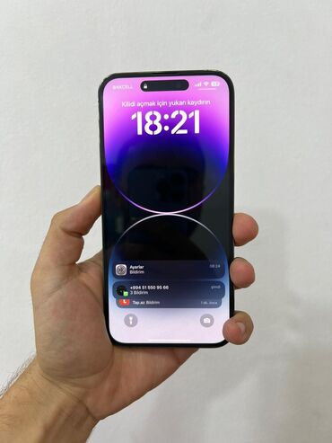 ayfon zəngi: IPhone 14 Pro Max, 128 GB, Deep Purple, Face ID