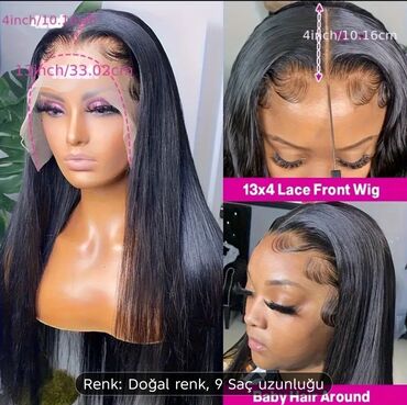 Təbii saçlar, pariklər: Parik, Təbii, Yeni — 4