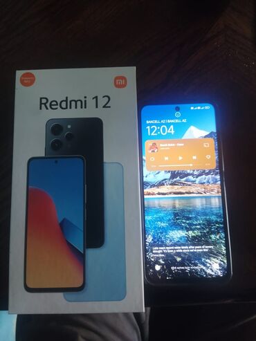 xioami 12: Xiaomi Redmi 12, 128 GB, rəng - Qara, 
 Barmaq izi