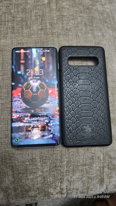 galaxy f62: Samsung Galaxy S10, Колдонулган, 128 ГБ, түсү - Көгүлтүр, 2 SIM, eSIM