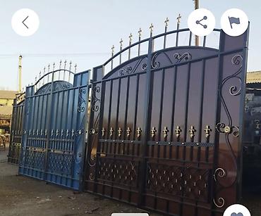 Распашные ворота: Кованные ворота из металла - Тип: распашные уличные ворота с — 12