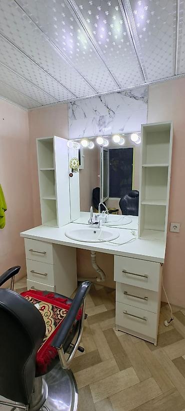 Salon masaları: Gözəllik salonu üçün işıqlı vizaj və yuma modullu masa - Rəng: ağ — 3