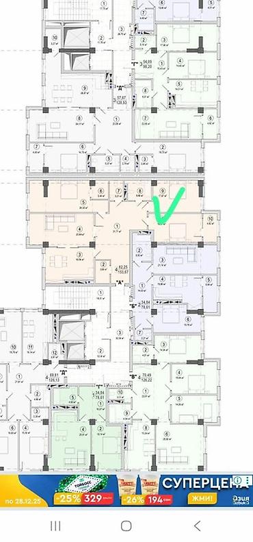 4: 4 комнаты, 154 м², Индивидуалка, 10 этаж, ПСО (под самоотделку) — 2