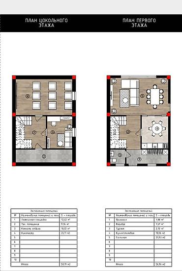 купить таунхаус: 5 и более комнат, 282 м², Ала-Арча ТРЦ Элитка, 1 этаж, ПСО (под самоотделку) — 9