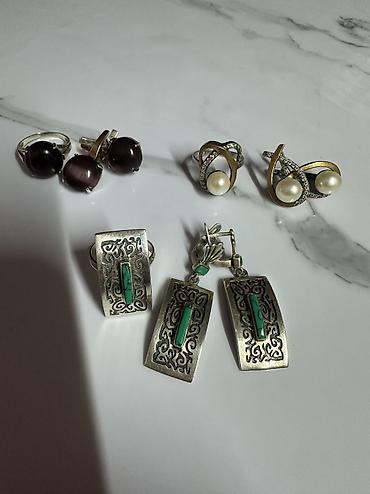 Серебряные наборы украшений: Набор украшений, Проба 925, Женские, Б/у — 3