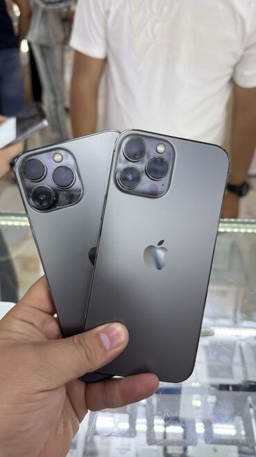 Apple iPhone: IPhone 13 Pro Max, Б/у, 256 ГБ, Space Gray, Защитное стекло, Чехол, 100 %