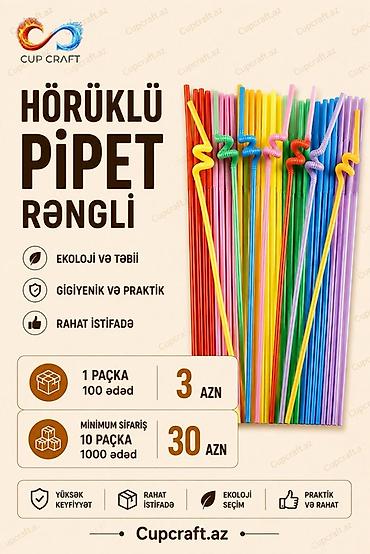 qab: Kağız və plastik pipetlər Məhsul çeşidləri və detalları — 3