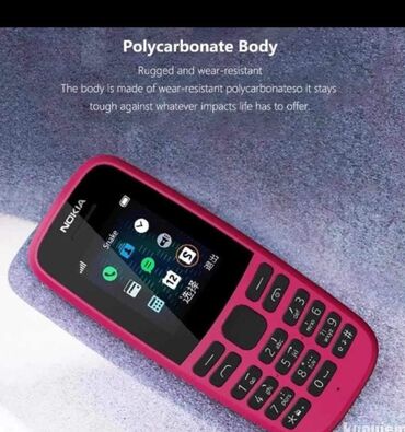 mantil kais ramena: Nokia 105 4G, Button phone