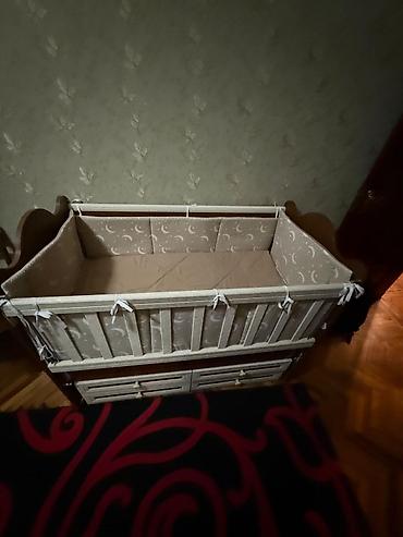 Детская мебель: Uşaq beşiyi – taxta, şkaf çekmecəli model - Material: möhkəm — 7
