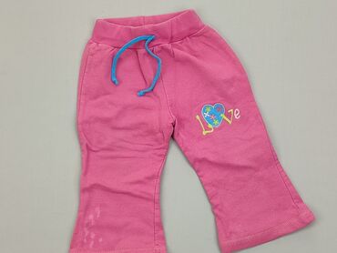 spodnie dresowe rozowe: Sweatpants, 9-12 months, condition - Good