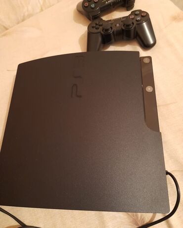 playstation 3 super slim 1tb: PlayStation 3 slim iki joystiks super veziyetdedi yaddaşında oyunlar