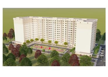 ош квартира на месяц: 2 бөлмө, 75 кв. м, Элитка, 10 кабат, ПСО (өзү оңдоп түзөтүп бүтүү үчүн)