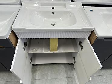 Тумбы и подставки: Тумба с раковиной для ванной - Комплект: керамическая раковина + — 2