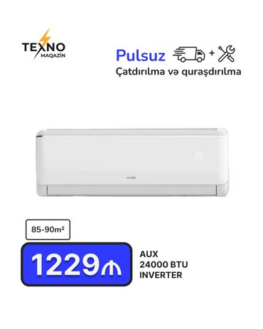 kondisioner tcl: Kondisioner AUX, 85-90 kv. m, Split sistem, Kredit yoxdur, Pulsuz quraşdırılma