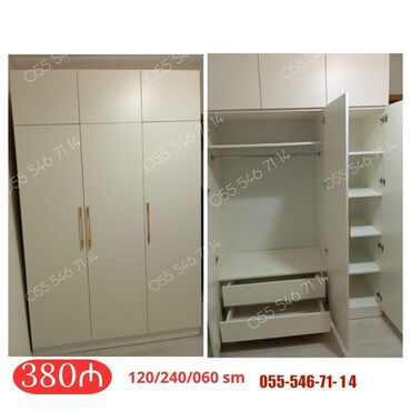 шкаф под стиральную машину: Yeni, 3 qapılı Düz dolab, Şifonyer