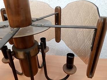 alat za mobilne telefone: Luster mesing, drvo, staklo, 42cm Sirina lustera je 42cm, sa pet — 10