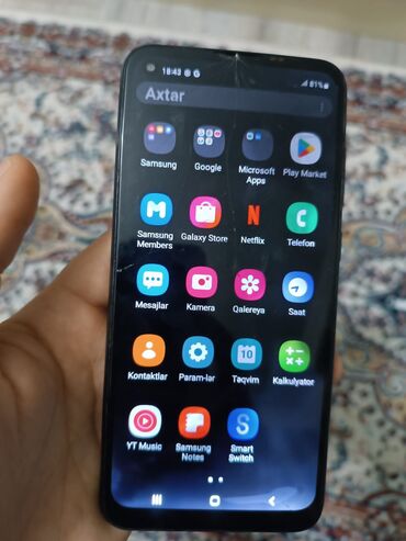 Samsung: Samsung Galaxy A11, 64 GB, rəng - Qara, Qırıq — 9
