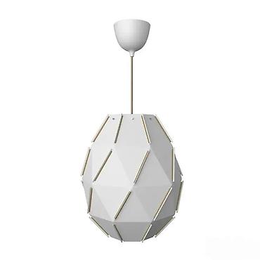 Stilski lusteri: Moderan viseći luster – geometrijski dizajn, bela mat - Tip — 2