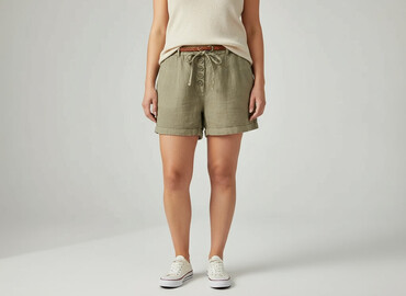 spodnie z jedwabiu naturalnego: Ichi, Shorts for women, size XL
