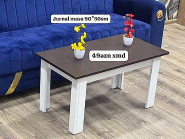 Jurnal masa – ölçü: 90×50 sm. Rəng kombinasiyası: tünd qəhvəyi üst
