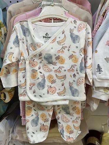 ining baby: Набор для новорождённого: распашонка на запах + ползунки с закрытыми — 1