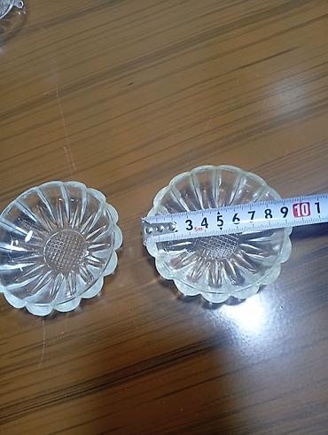 Столовая посуда: Şüşə mini qablar dəsti (2 ədəd) - Material: şəffaf şüşə - Forma — 2