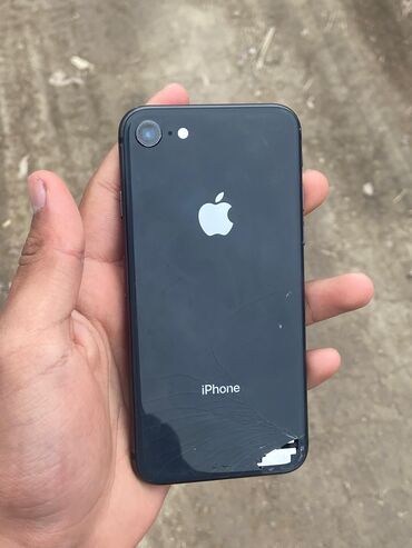 Apple iPhone: IPhone 8, Б/у, 64 ГБ, Black Titanium, Чехол, Кабель, 100 %