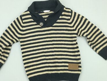 bluzka czarna w białe grochy: Sweatshirt, 5-6 years, 110-116 cm, condition - Very good