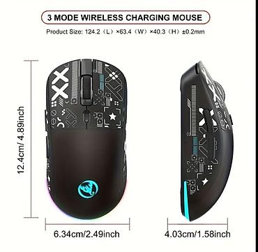 bluetooth mouse: T90 üç rejimli optik mouse - Bağlantı: 3 rejim – USB simli, 2.4 GHz — 2