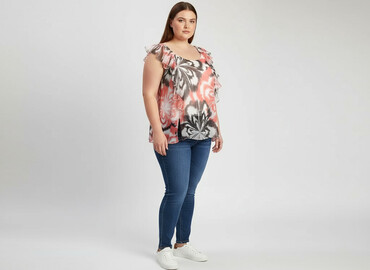 bluzki size plus: Evans, Women's blouse, size 5XL