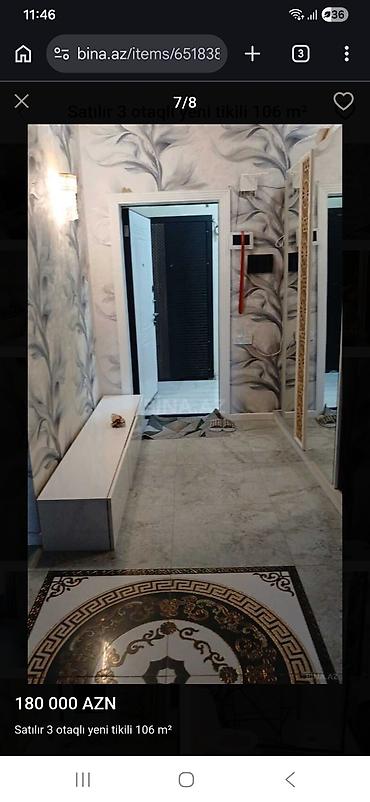 10000 heyet evleri: 3 otaqlı, Yeni tikili, 106 kv. m — 8