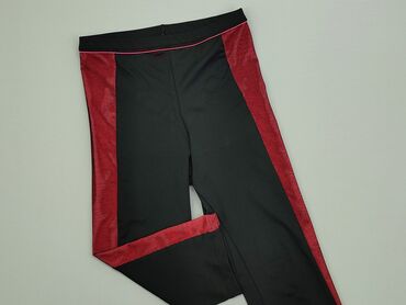 Spodnie 3/4 XL (EU 42), stan - Idealny, wzór - Linia, kolor - Czarny