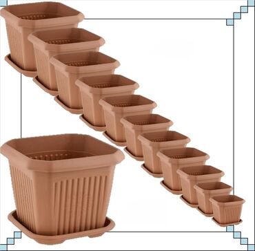 Bağ və bostan üçün digər məhsullar: Dibcek dibcek qabi duzbucaqli balkon heyet ucun gul qabi duzbucaqli — 14