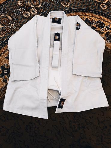 qar şalvarı: Uşaq üçün cüdo/ciu-citsu kimono üst geyimi - Rəng: ağ - Material — 5