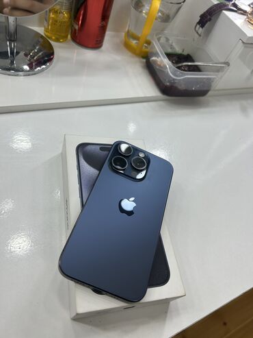 işlənmiş iphone kreditlə: IPhone 15 Pro, 128 GB, Blue Titanium, Face ID