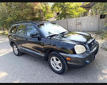 авто азербайджане: Hyundai Santa Fe, qara rəng, 4WD krossover/SUV. Texniki — 2