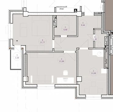 недостроеные дома: 2 комнаты, 60 м², Элитка, 10 этаж, ПСО (под самоотделку)