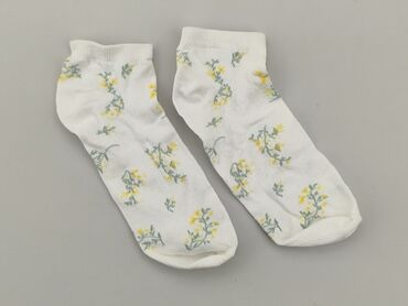 biała sukienki w niebieskie kwiaty: Socks, condition - Very good